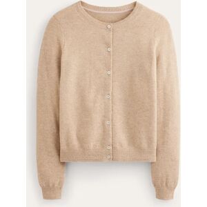 Eva Cashmere Crew Cardigan Beige Women Boden XS Female