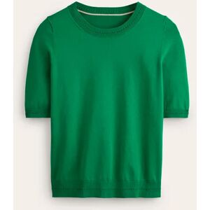 Catriona Cotton Crew T-Shirt Green Women Boden XS Female