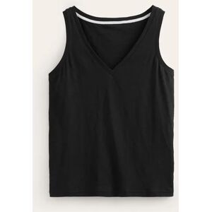 Regular V-Neck Slub Vest Black Women Boden XS Female