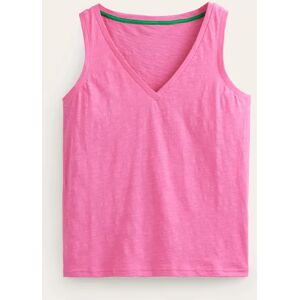 Regular V-Neck Slub Vest Pink Women Boden XS Female