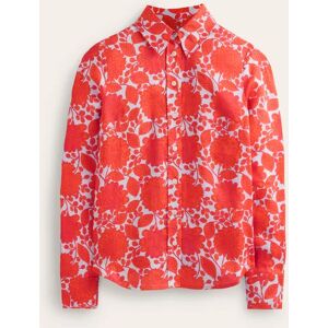 Sienna Linen Shirt Orange Women Boden 8 Female