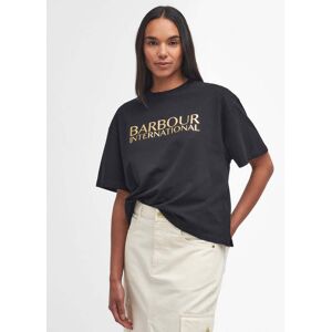 Barbour International Carla Womens Oversized T-Shirt  - Black - UK10 EU38 US6 - female