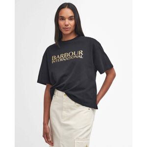 Barbour International Carla Womens Oversized T-Shirt  - Black - UK14 EU42 US10 - female