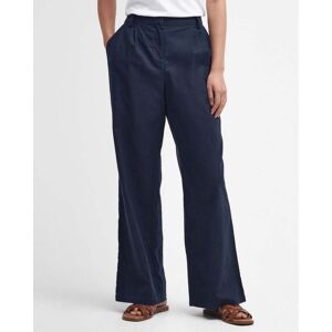 Barbour Somerland Womens Linen Trousers  - Navy - UK10 EU36 US6 - female