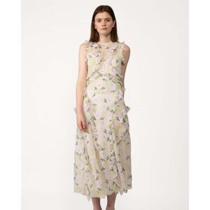 Ted Baker Calinia Womens Sleeveless Waterfall Midi Dress  - Lilac - 12 - female