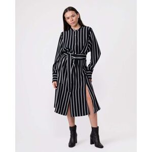 Tommy Hilfiger Argyle Stripe Long Sleeve Womens Midi Shirt Dress Colou - Argyle Stripe/Desert Sky - UK12 EU40 US8 - female