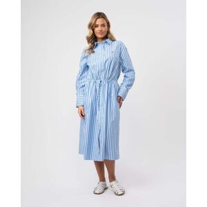 Tommy Hilfiger Blouson Long Sleeve Womens Midi Shirt Dress  - Bold Stripe/Blue Spell - UK14 EU42 US10 - female