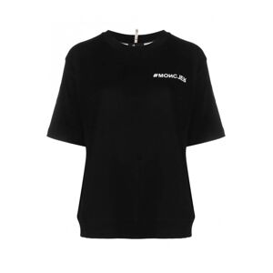 MONCLER GRENOBLE Womens Branded Cotton T-shirt Black - Women - Black