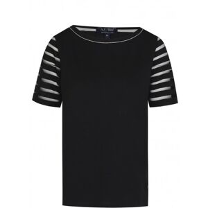 ARMANI Women's Contrast Back T-Shirt - Women - Black - Size: 44 (uk12)