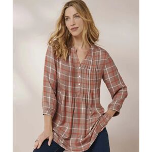 Damart Check Blouse Ivory Check female