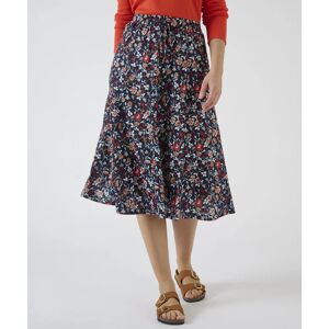 Damart Print Jersey Skirt Navy Small Floral female