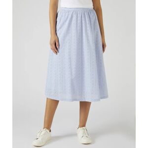 Damart Broderie Anglaise Skirt Brunnera Blue female