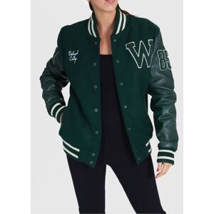 OAKWOOD College Oversized Green Varsity Jacket Size: M, Colour: Grey F - female