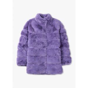 Purple Faux Fur Coat Size: L, Colour: Purple Fabric - female