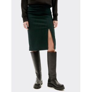 Thinking Mu Women's Jacquard Vichy Trash Abba Skirt In Green (L)  - Green - Size: Large