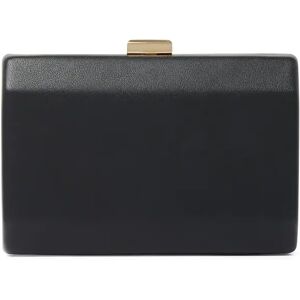 Forever New Women's Gigi Faceted Hardcase Clutch Bag in Black Polyurethane/Polyester