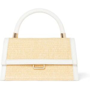 Forever New Women's Jade Mini Bag in White Weave Polyurethane/Polypropylene/Polyester