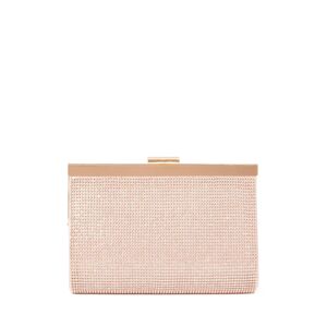 Forever New Women's Lucy Sparkle Clutch Bag in Rose Gold Glass/Metallic fibres/Polyester