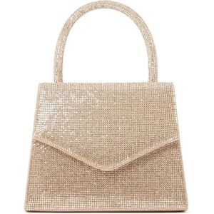 Forever New Women's Skye Sparkle Top-Handle Bag in Soft Gold Polyester/Glass/Polyester