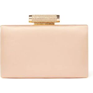 Forever New Women's Jacqui Crystal Clasp Hardcase Clutch Bag in Rose Polyurethane/Polyester