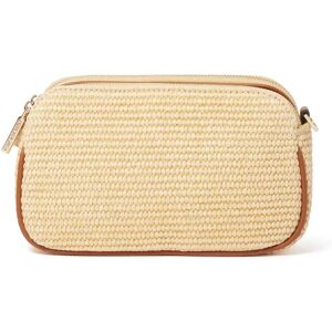 Forever New Women's Andrea Weave Camera Bag in Natural Polypropylene/Polyurethane/Polyester