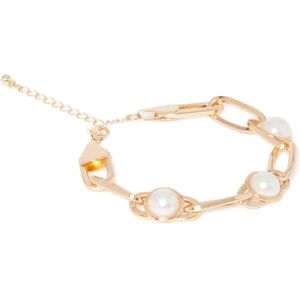 Forever New Women's Signature Blair Link Pearl Bracelet in Pearl & Gold Recycled Zinc/Glass