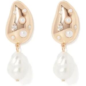 Forever New Women's Signature Piper Pearl Earrings in Pearl/Gold Recycled Zinc/Glass