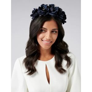 Forever New Women's Zoe Beaded Flower Crown Fascinator in Navy