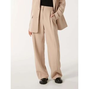 Forever New Women's Tessa Straight Leg Pant in Desert Taupe Suit, Size 14 Polyester/Viscose/Elastane