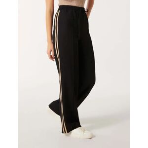 Forever New Women's Izzy Stripe Pant in Black, Size 16 100% Polyester