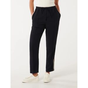 Forever New Women's Brooke Side-Stripe Pants in Navy, Size 8 100% Polyester