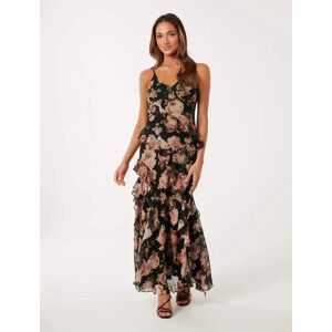 Forever New Women's Poppy Petite Ruffle Gown in Barkly Floral, Size 10