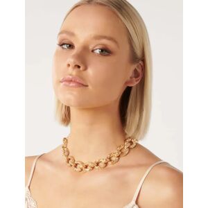 Forever New Women's Signature Tabitha Textured Link Necklace in Gold Recycled Zinc/Iron