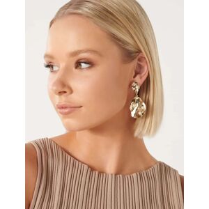 Forever New Women's Signature Jenifer Textured Pearl Earrings in Pearl & Gold Recycled Zinc/Glass