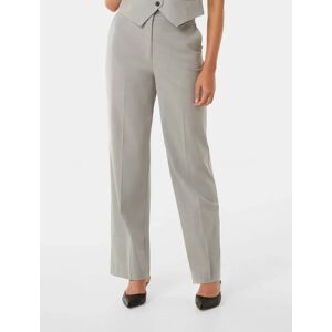 Forever New Women's Ava Straight-Leg Pants in Cloudy Grey Suit, Size 16 Polyester/Viscose/Elastane