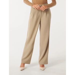 Forever New Women's Danielle Straight Leg Pants in Camel, Size 16 Polyester/Viscose/Elastane