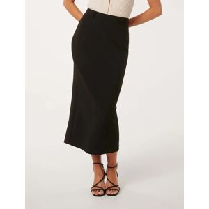 Forever New Women's Samantha Column Skirt in Black, Size 6 Polyester/Viscose/Elastane