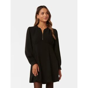 Forever New Women's Jensen Petite Mini Dress in Black, Size 8 Polyester/Elastane/Viscose