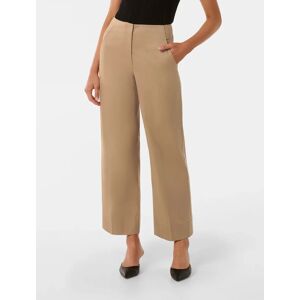 Forever New Women's Cassandra Cropped Straight Pant in Iced Coffee, Size 16 Cotton/Elastane