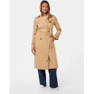 Forever New Women's Payton Petite Soft Trench Coat in Camel, Size 16