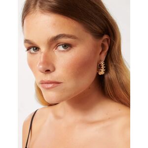 Forever New Women's Signature Sakura Stone Swirl Hoop Earrings in Gold 100% Recycled Zinc