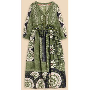 White Stuff Jenna Midi Dress Green Print