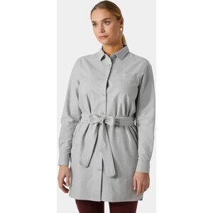 Helly Hansen Women's Organic Flannel Shirt Dress Black L - Mellow Grey Black - Female