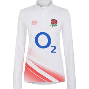 Umbro England Red Roses Warm Up Mid Layer Top 2023 2024 Womens White/Coral XS female