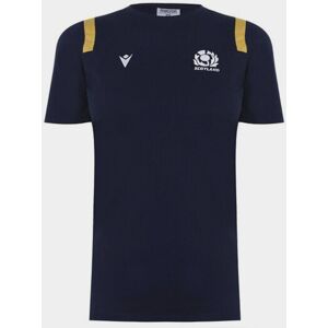 Macron Scotland Cotton T Shirt Ladies Navy/Gold XS female