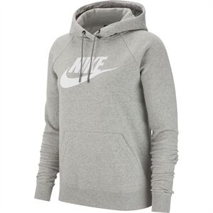 Nike Sportswear Essential Fleece Pullover Hoodie Womens Grey Hth/ Whi XS female