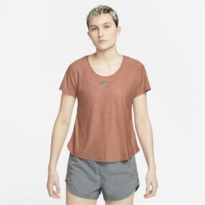 Nike Air DriFit Short Sleeve T Shirt Womens Mineral Clay XS female
