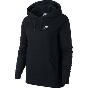 Nike Sportswear Essential Fleece Pullover Hoodie Womens - female - Black/White - XS