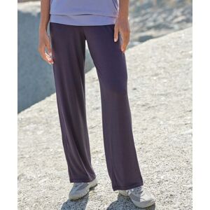 Soft Grape Ladies' Drapey Wide Leg Trousers   Size 8   Pacific Wide Leg Fluid Pull On Trouser Rj060 Moshulu - 8