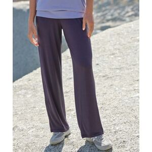 Soft Grape Ladies' Drapey Wide Leg Trousers   Size 10   Pacific Wide Leg Fluid Pull On Trouser Rj060 Moshulu - 10